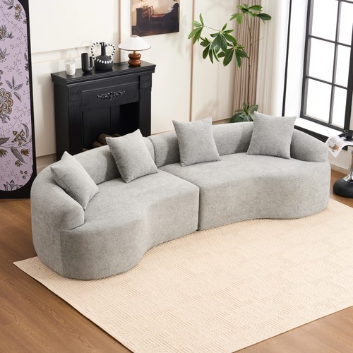 Curved boneless sofa - curved,