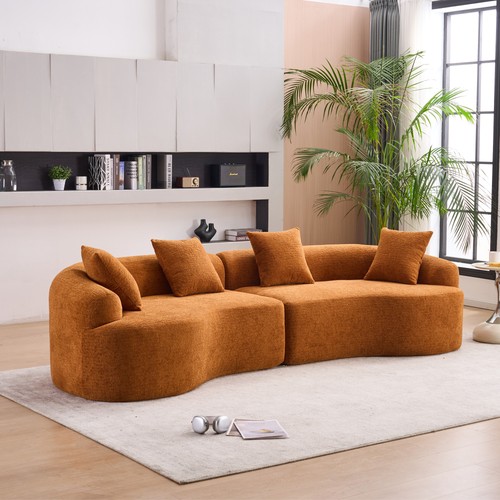 Curved boneless sofa - curved,